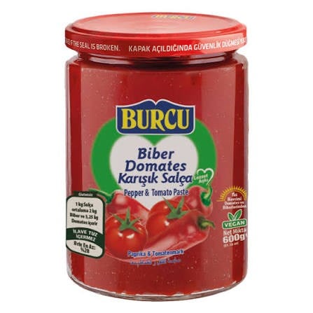 SalçaBurcu Biber Domates Salçası Karışık 600 g