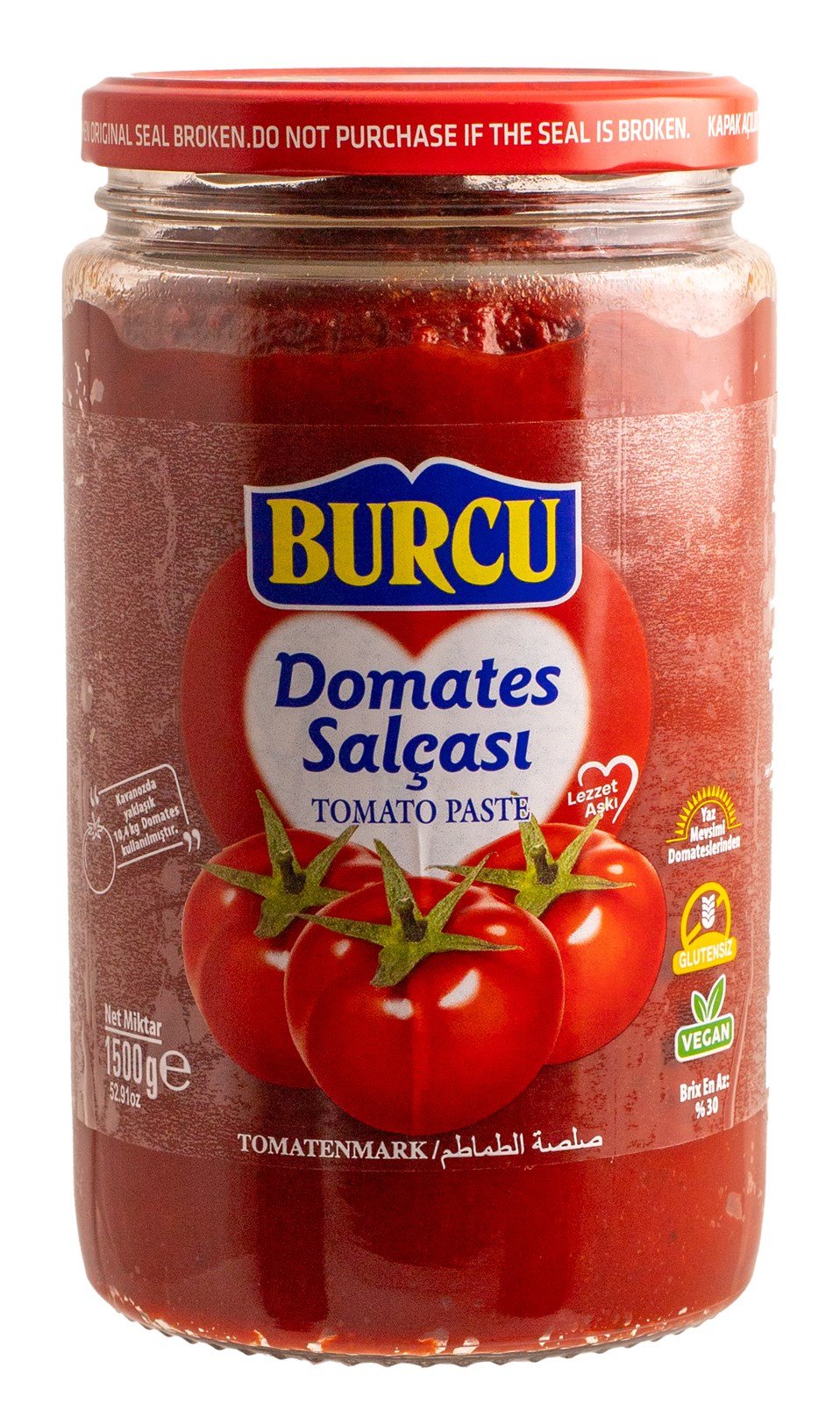SalçaBurcu Domates Salçası Cam 1500 Gr