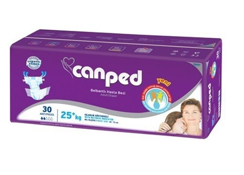 Canped Hasta Bezi Bel bantlı Extra Küçük 30 Lu