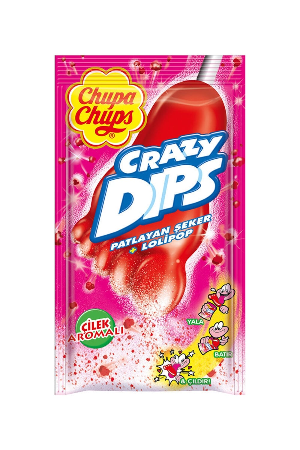 Chupa Chups Crazy Dips Çilek Aromalı 16 Gr