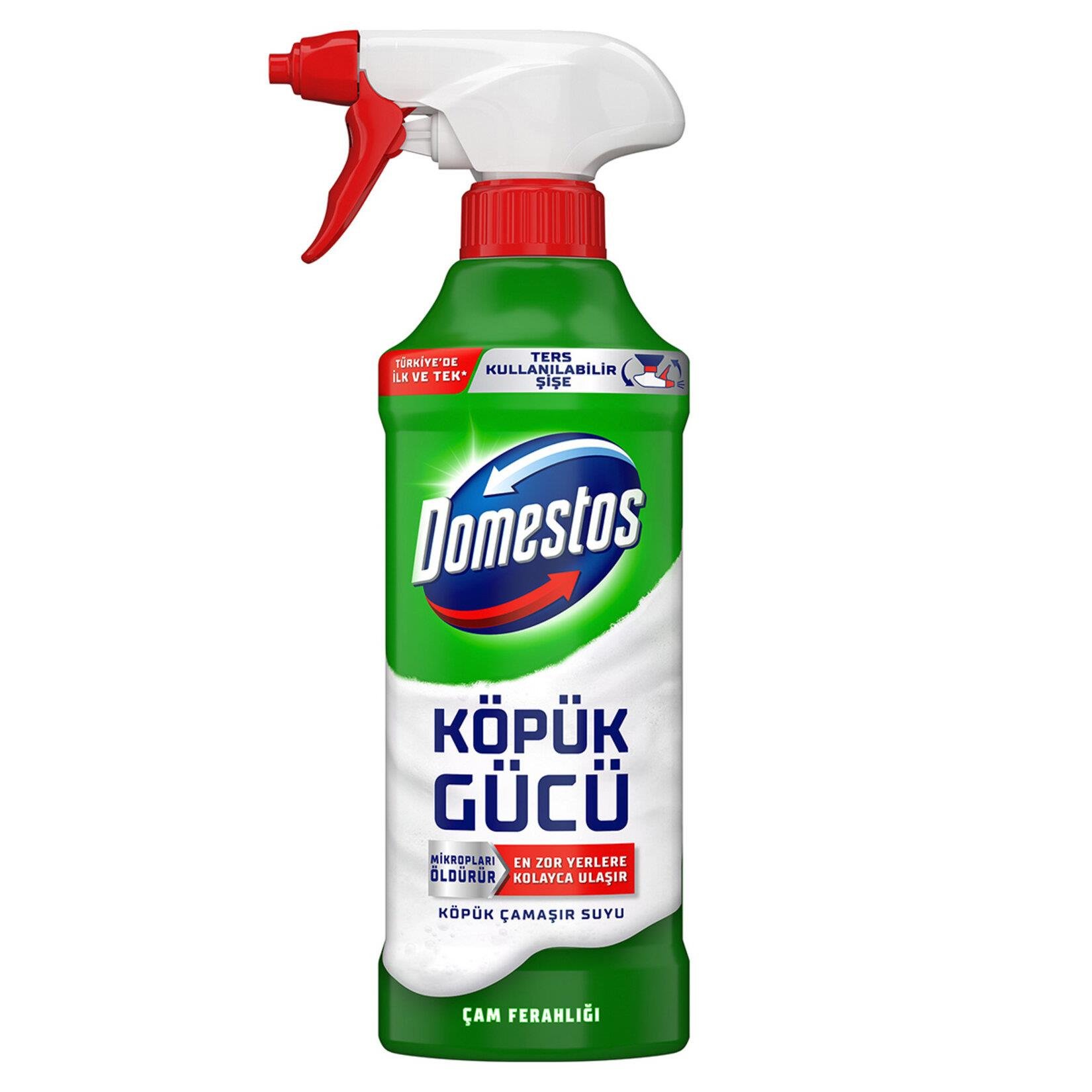 Çamaşır SuyuDomestos Köpük Gücü Sprey Çamaşır Suyu Katkılı Derz Temizleyici 450 ml