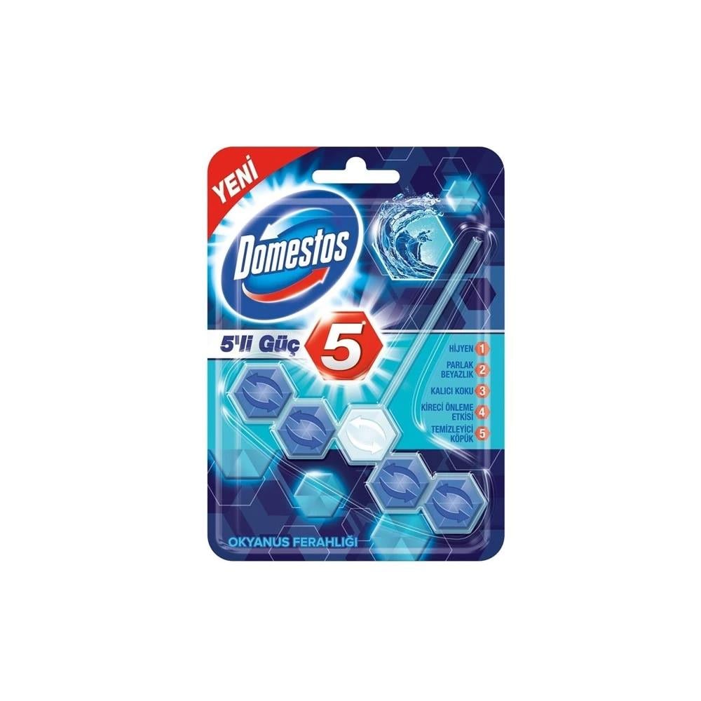 Tuvalet TemizleyicilerDomestos Wc Blok Okyanus Ferahlığı 5 li Güç 50 g