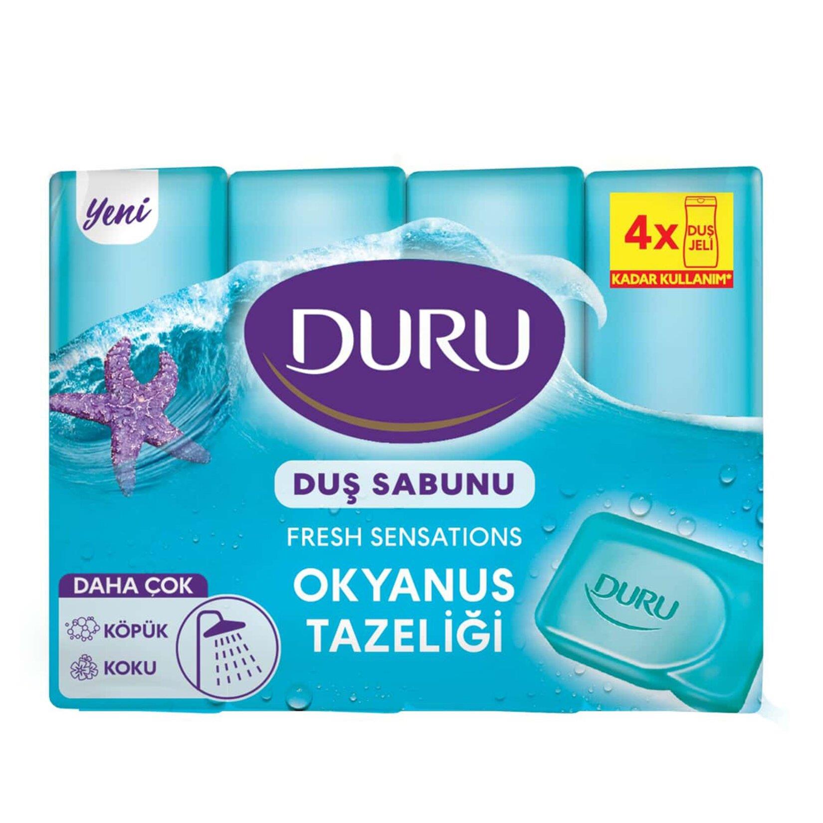 Katı, Sıvı SabunDuru Fresh Duş Sabunu Okyanus Esintisi 4x150Gr