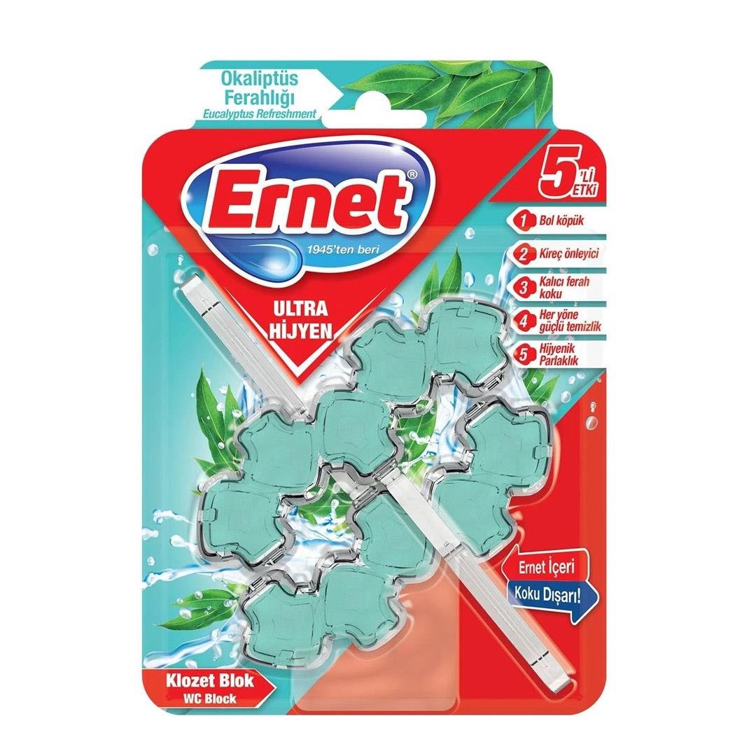 Tuvalet TemizleyicilerErnet Klozet Blok Ultra Hijyen 2*50 gr Okaliptus