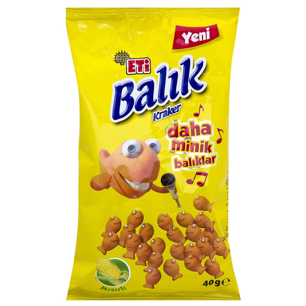 Eti Balık Kraker Mısırlı 40 gr Mini