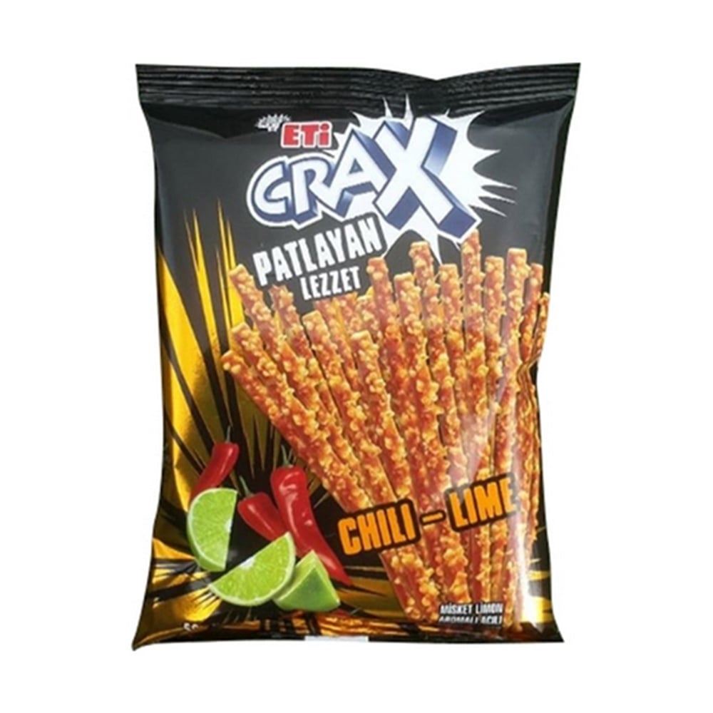 Eti Crax Misket Limon Acı Baharatlı Çubuk 50 gr Patlayan Lezzet