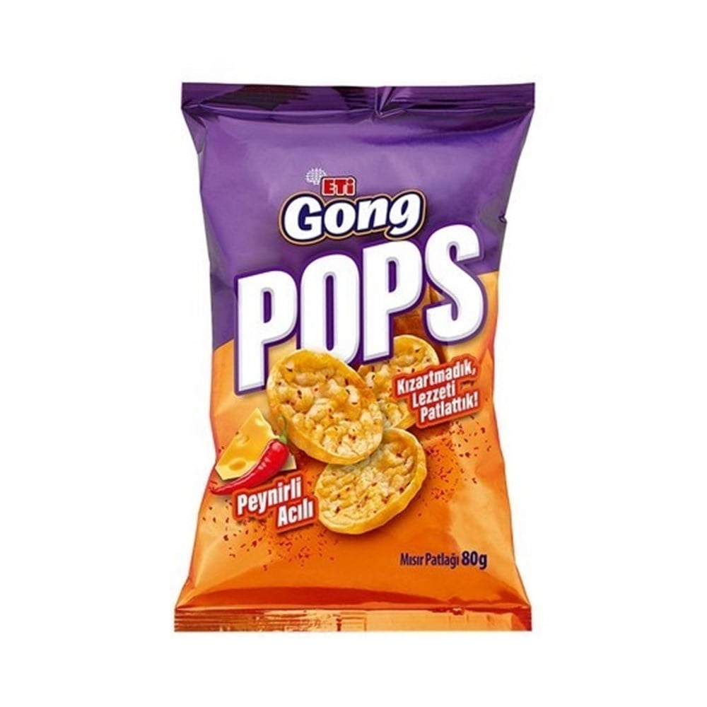 Eti Gong Pops Peynir Acılı 80 gr