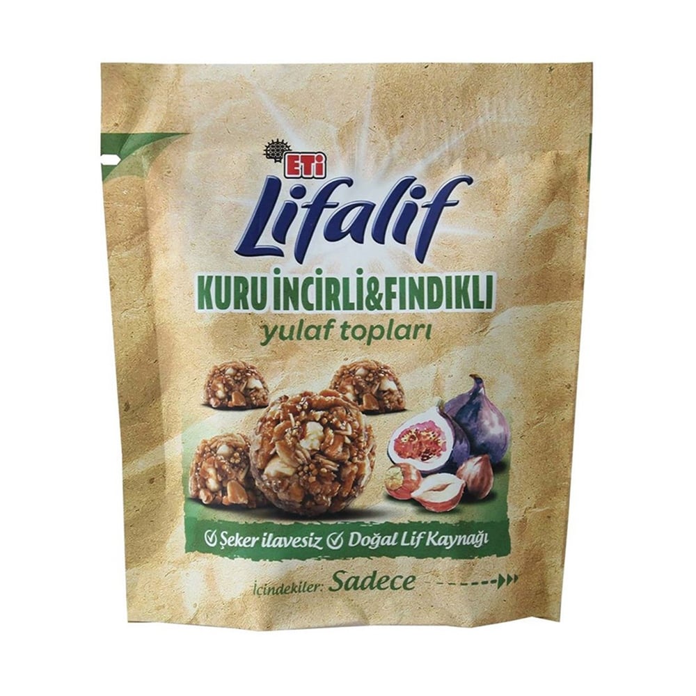 Eti Lifalif Kuru İncirli Fındıklı Yulaf Topları 38 G