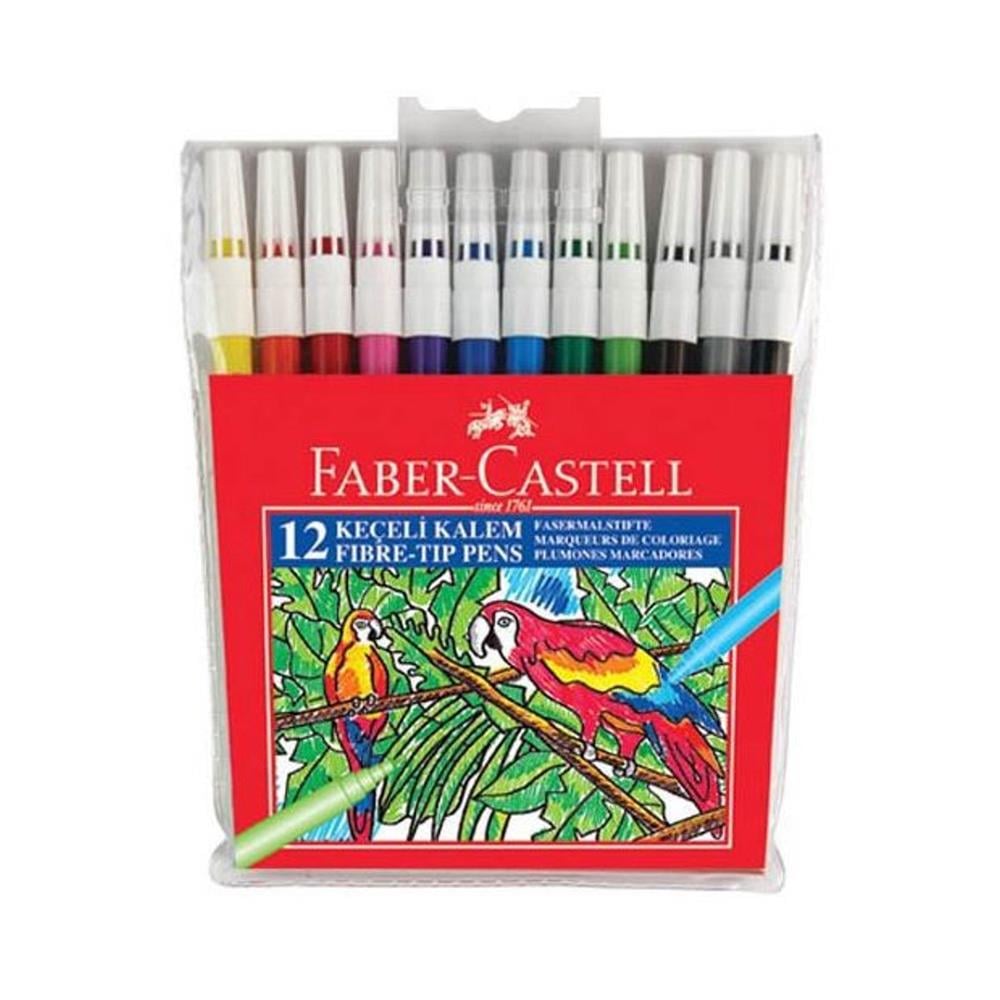 Kırtasiye, Ofis MalzemeleriFaber Castell Keçeli Kalem 12 li Poşet