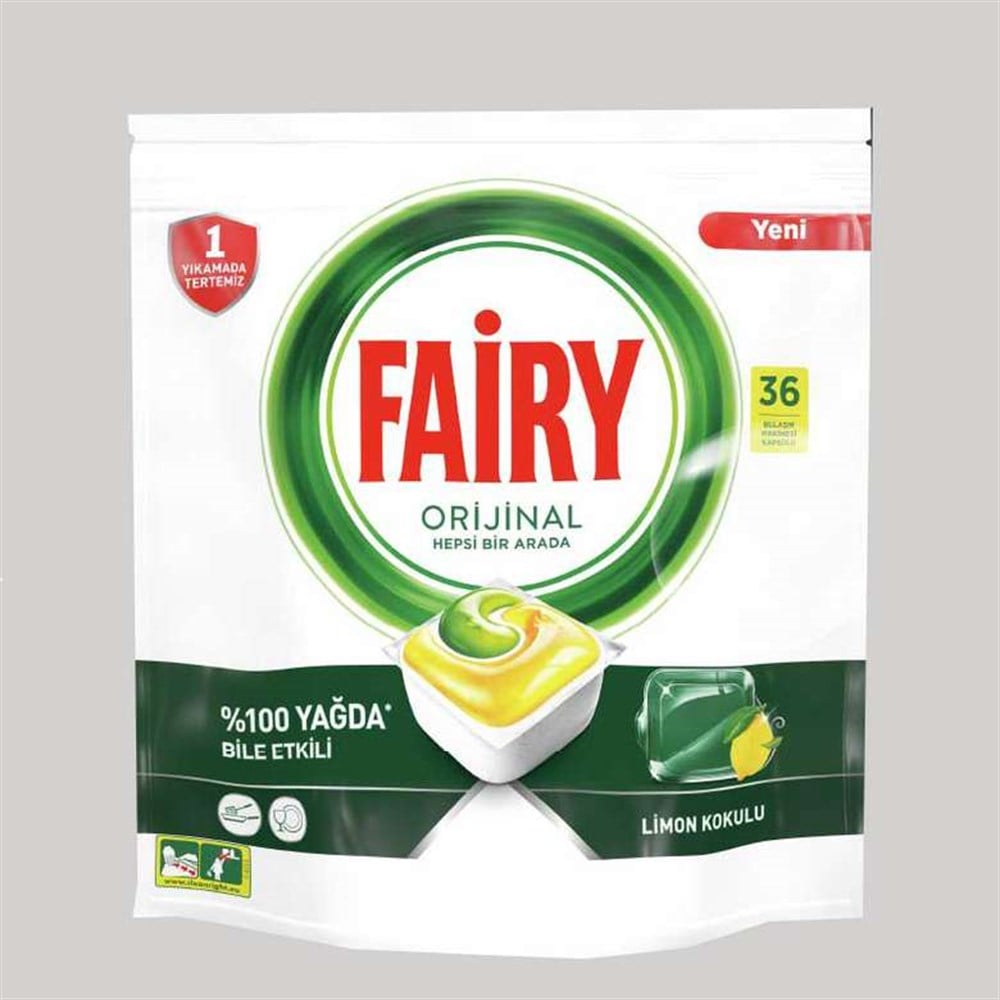 Fairy Bulaşık Makinesi Kapsülü Sarı Limon 36lı
