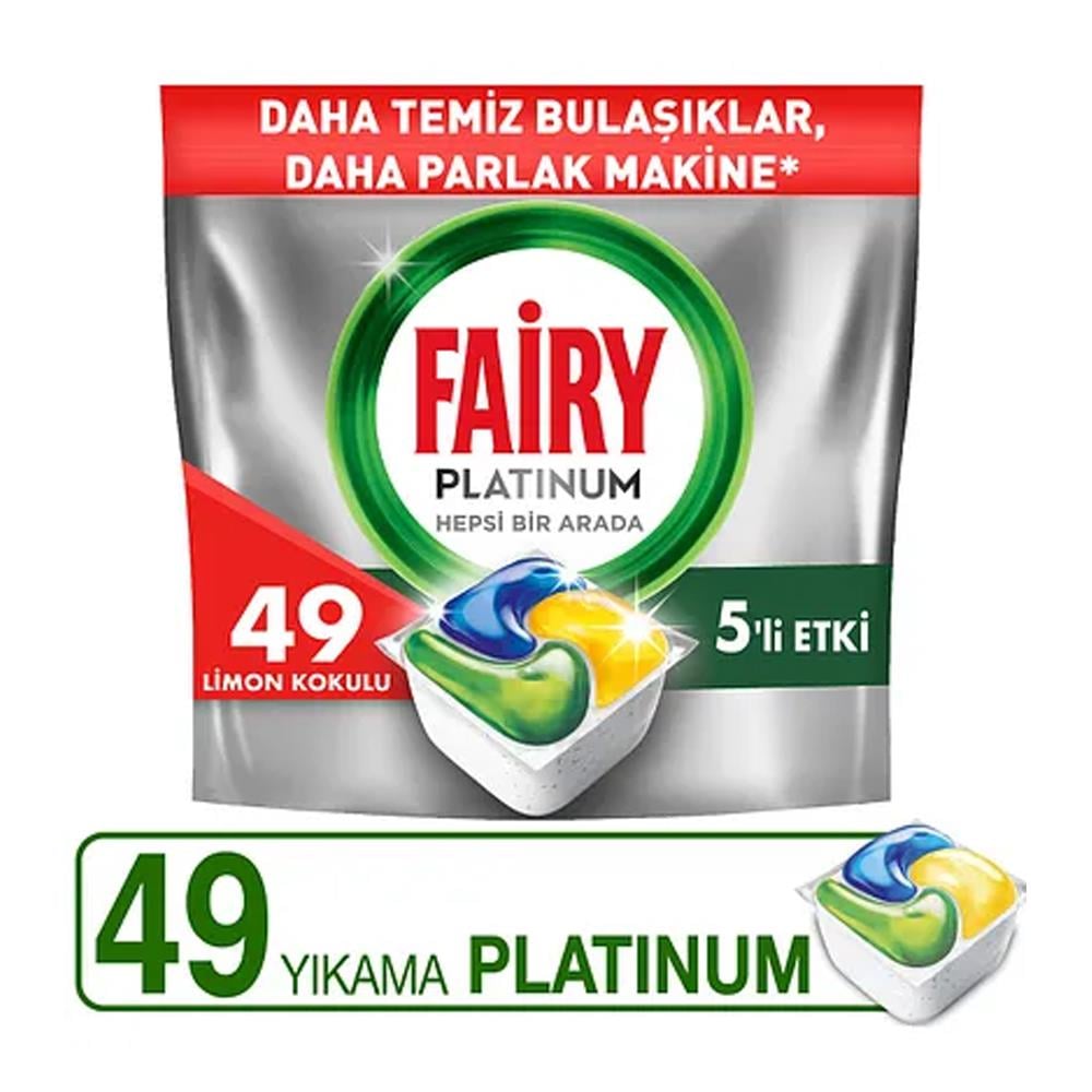 Bulaşık Makinesi TabletiFairy Tablet Platinum Plus Hepsi Bir Arada 49 Adet