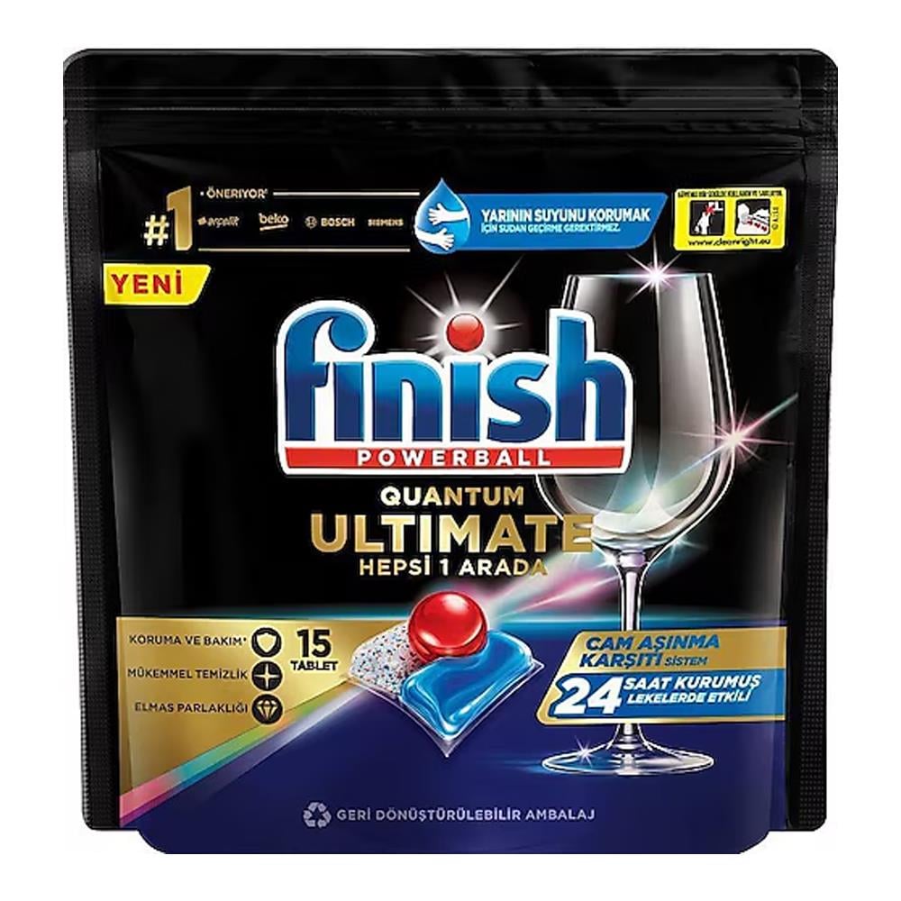 Bulaşık Makinesi TabletiFinish Tablet 15 li Pw Quantum Ultimate Hepsi Bir Arada
