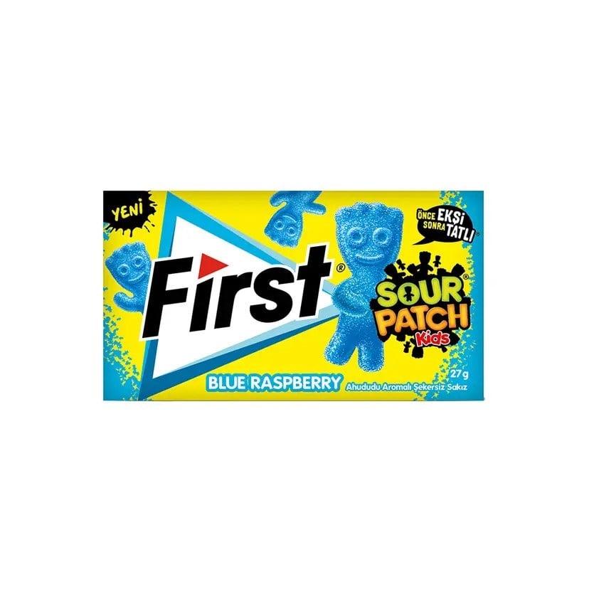 SakızFirst Sour Patch Kids Blue Raspberry Zarf Sakız 27 g