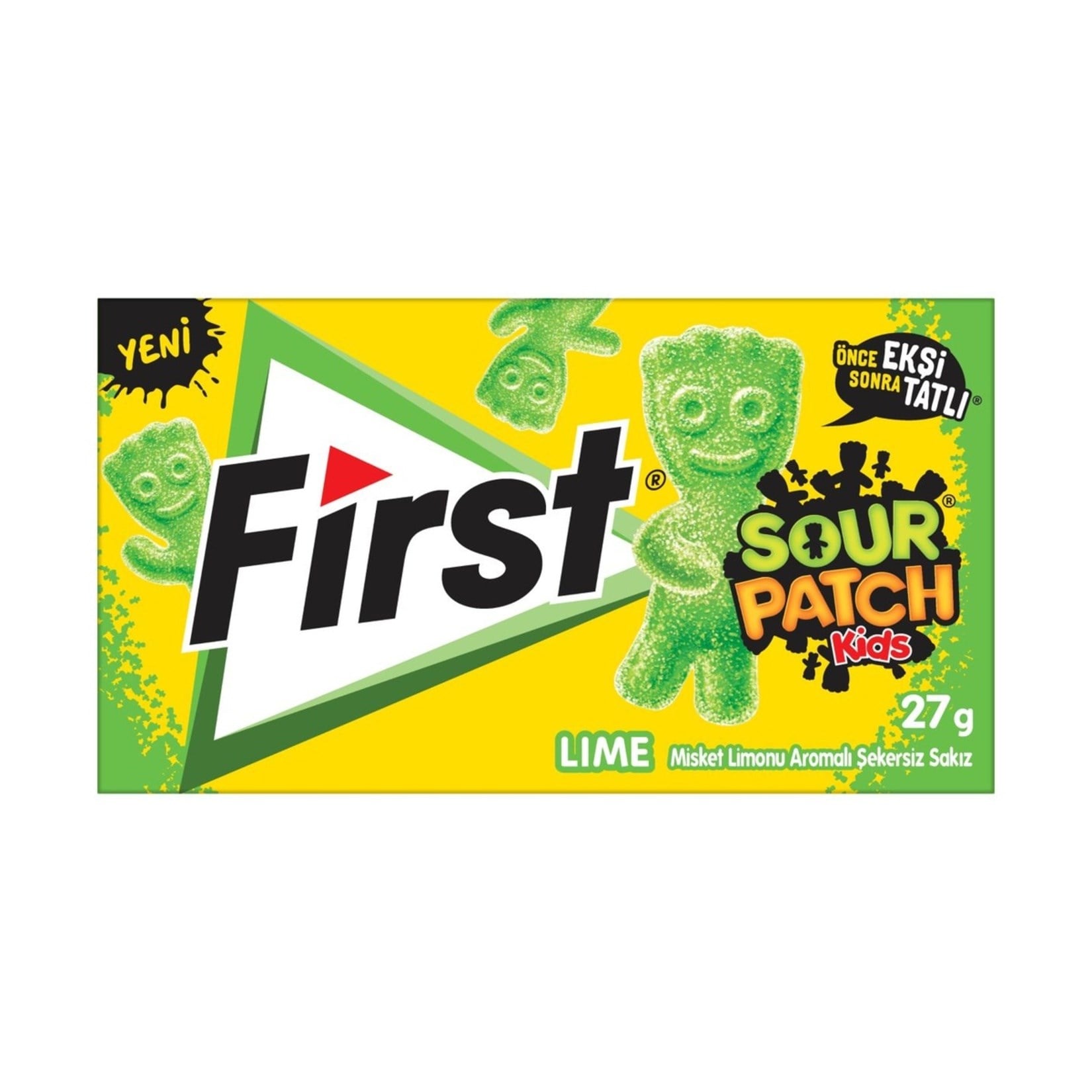 SakızFirst Sour Patch Kids Lime Zarf Sakız 27 g