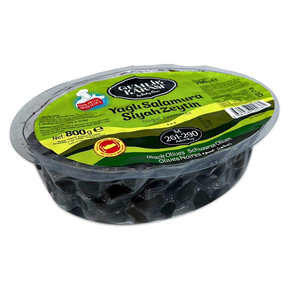 Siyah ZeytinGemlik Karası Siyah Salamura Zeytin 760 gr M 261-290