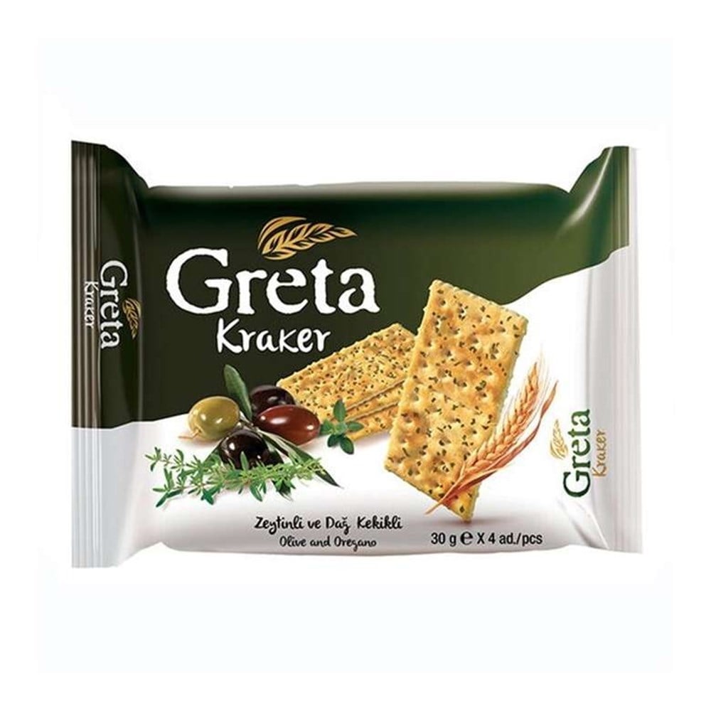 Greta Kraker 4*30 gr Zeytinli ve Dağ Kekikli