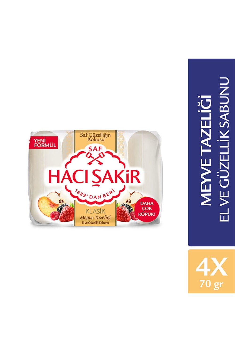 Hacı Şakir Sabun 4*70 Gr Meyve Tazeliği