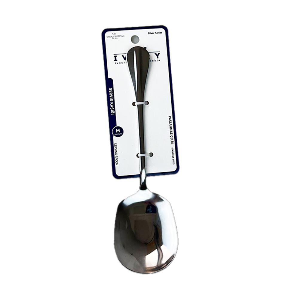 Spatulaİvory Çelik Servis Kaşığı 304 M