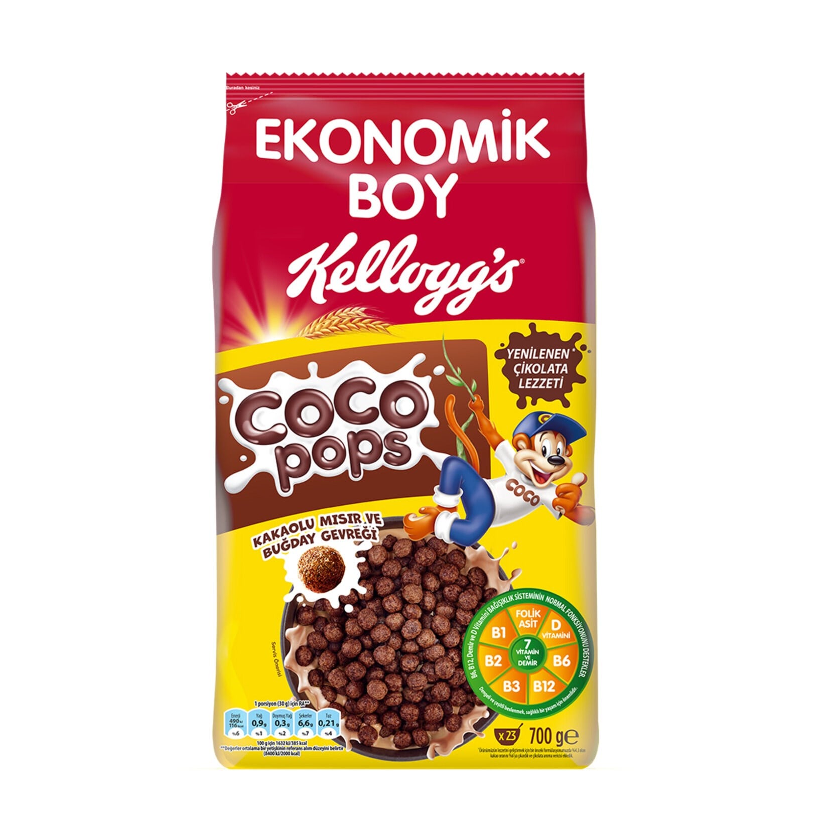 Kahvaltılık GevrekKellogs Coco Pops Topları Jumbos Winter 700 g
