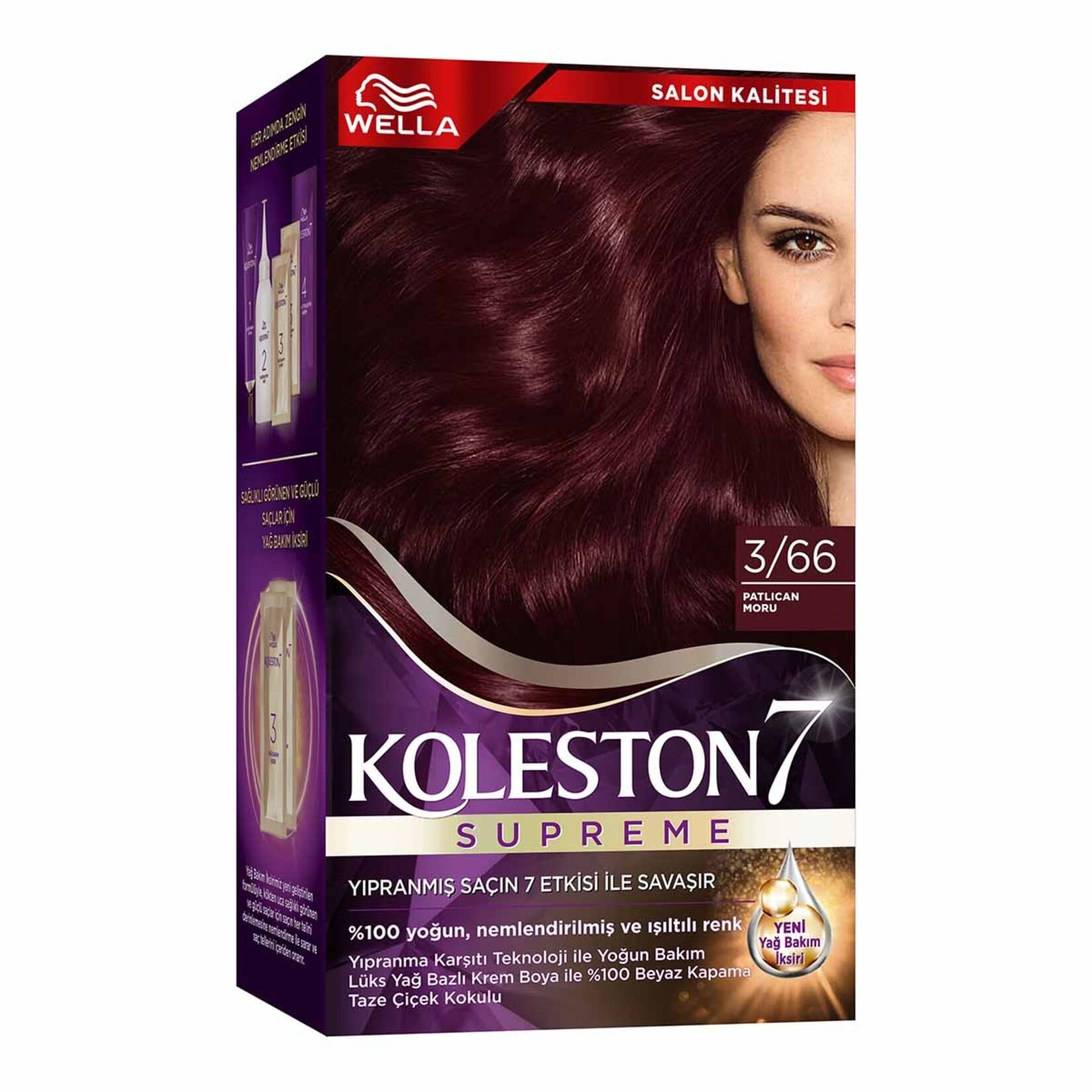 Saç BoyasıKoleston Set Boya 3/66 Patlıcan Moru