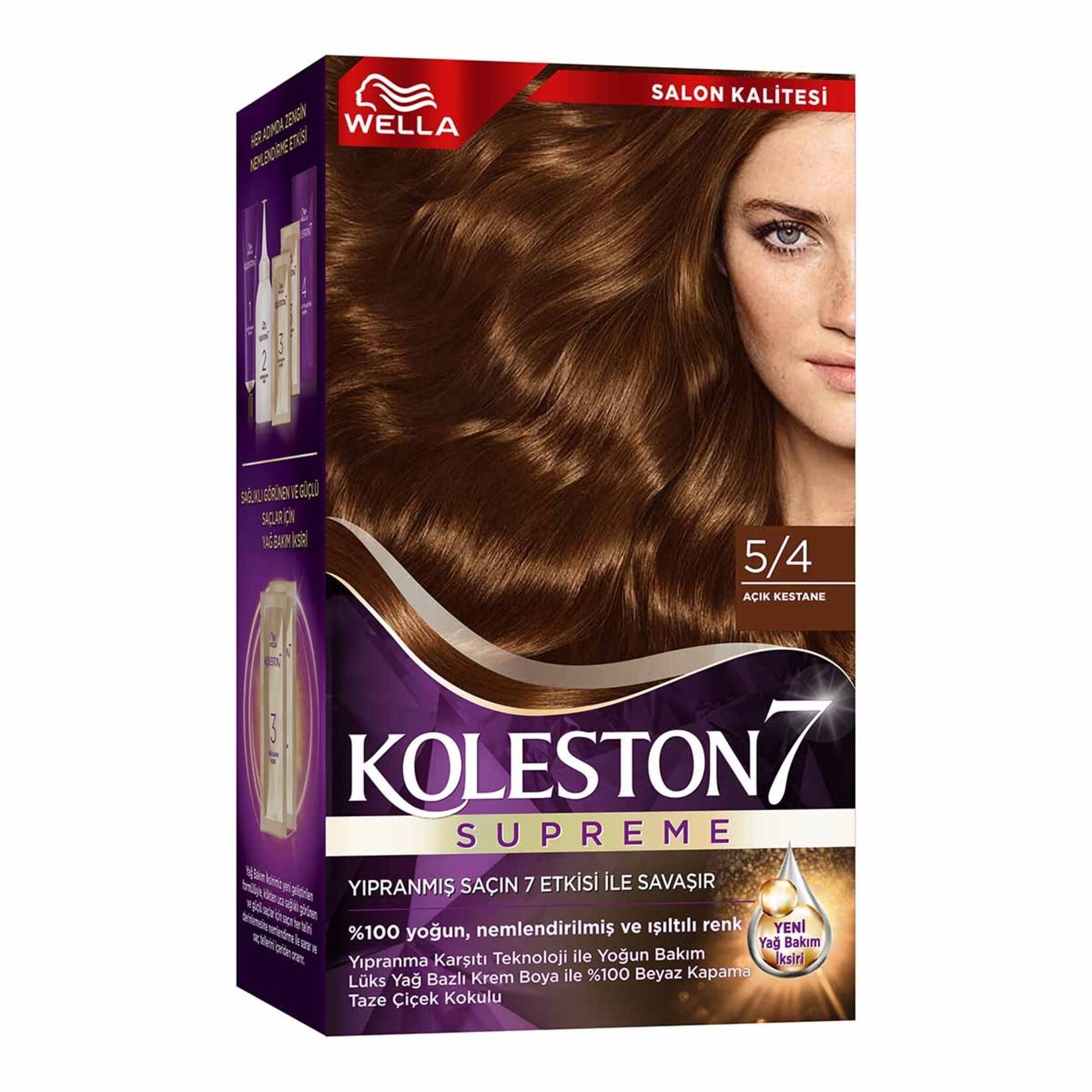 Saç BoyasıKoleston Set Boya 5/4 Açık Kestane