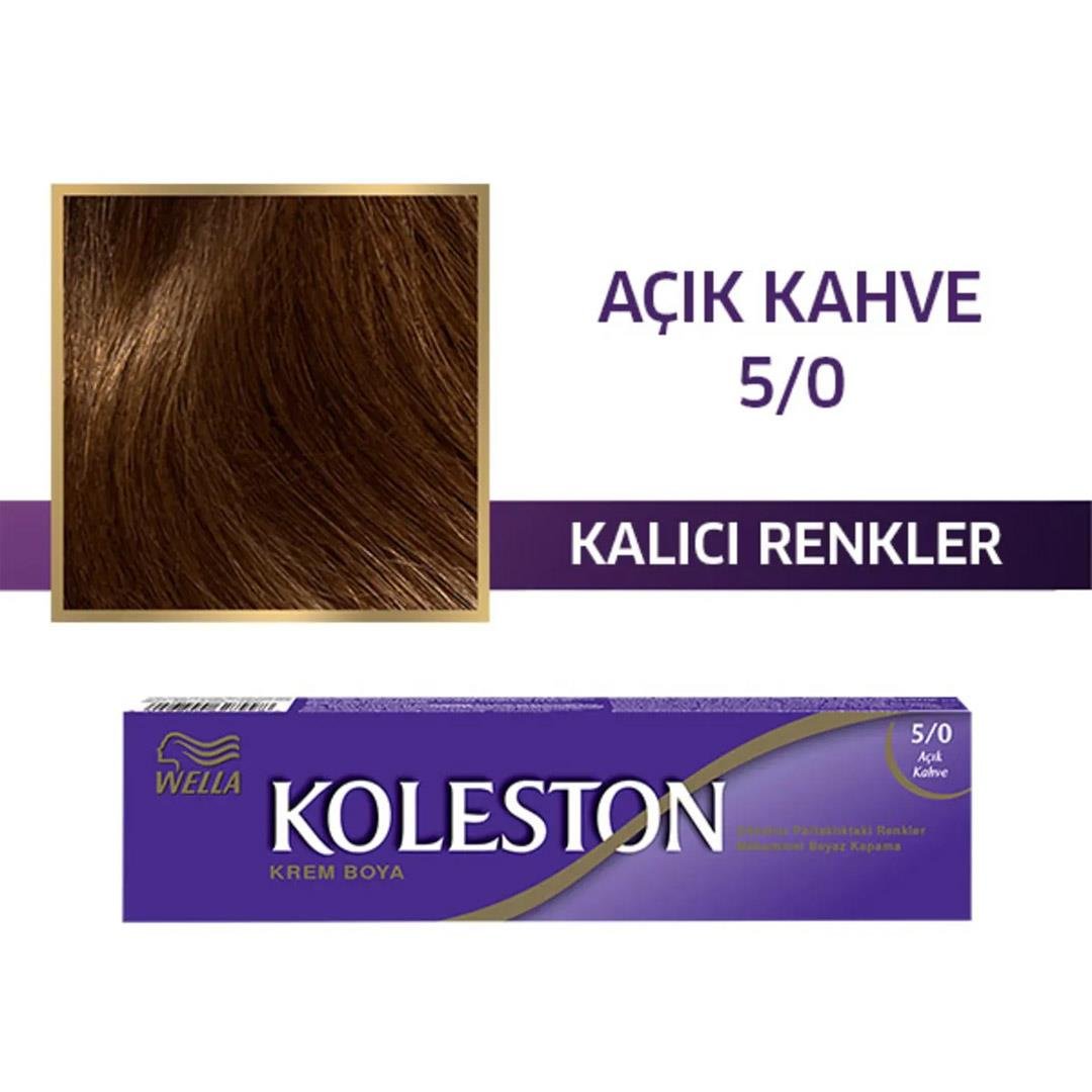 Saç BoyasıKoleston Tüp 5/0 Açık Kahve