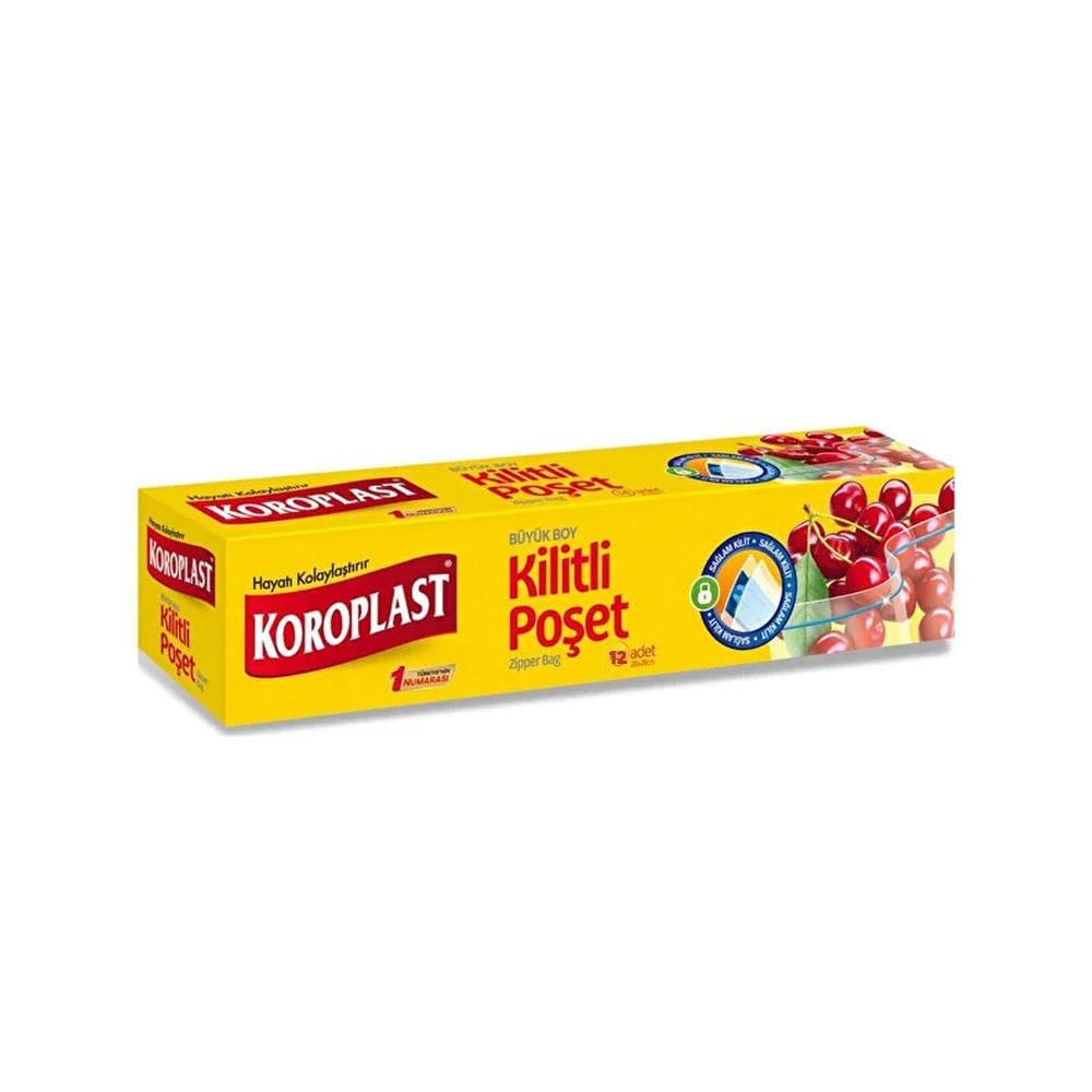 Buzdolabı PoşetiKoroplast Kilitli Poşet Küçük Boy 12 li