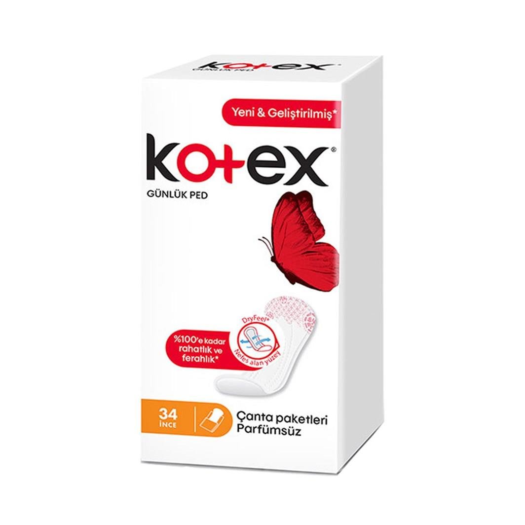 Kotex İnce Günlük Ped Parfümsüz 34 Lü