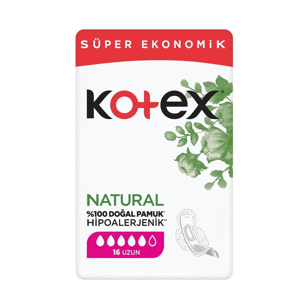 Kotex Natural Hijyenik Ped Ultra Quadro Uzun 16lı