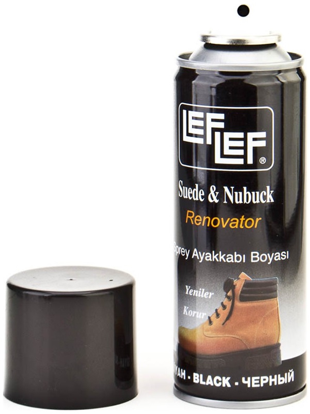 Leflef Süet Nubuk Ayakkabı Parlatıcısı Sprey Siyah 200 Ml.
