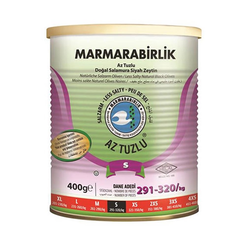 Marmara Birlik Hususi Zeytin Az Tuzlu (S) 400 Gr