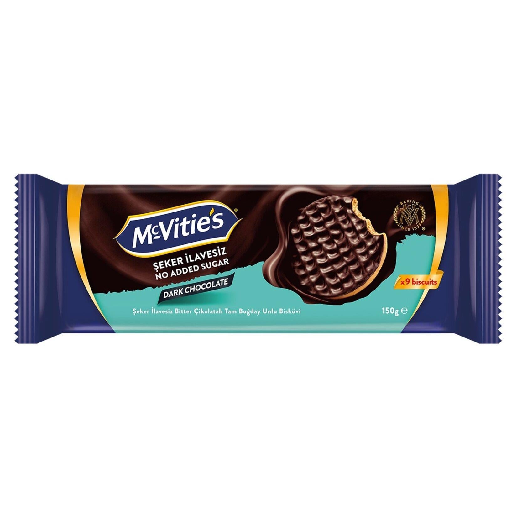 BisküviMcvities Digestive Zero Sugar Dark Chocolate 150 Gr