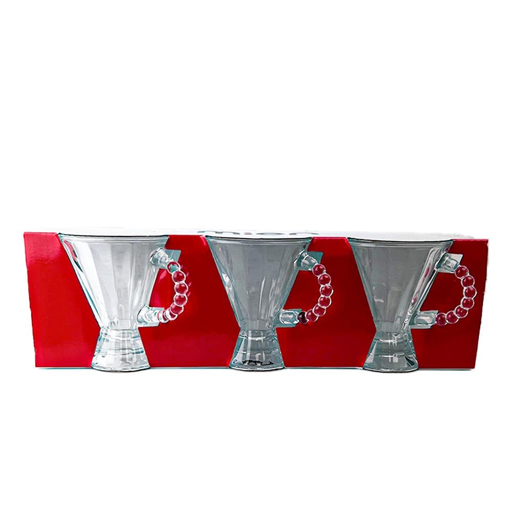 Çay BardağıMien Kulplu 3lü Çay Bardağı