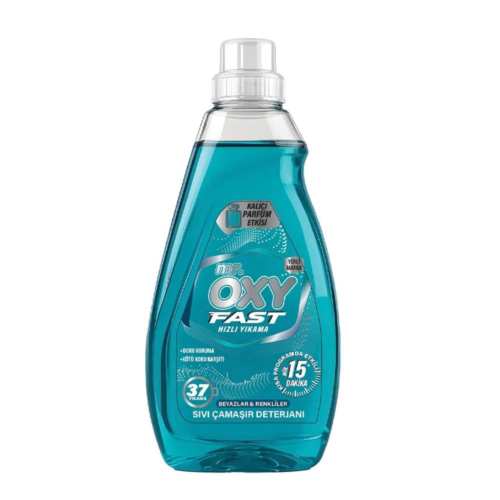 Sıvı Çamaşır DeterjanıMr.Oxy Fast Sıvı Çamaşır Deterjanı Beyazlar & Renkliler 37 Yıkama 1480 ml