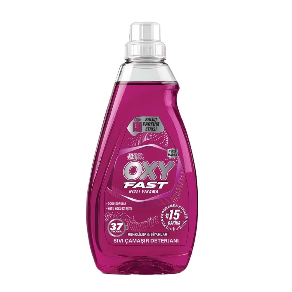 Sıvı Çamaşır DeterjanıMr.Oxy Fast Sıvı Çamaşır Deterjanı Renkliler & Siyahlar 37 Yıkama 1480 ml