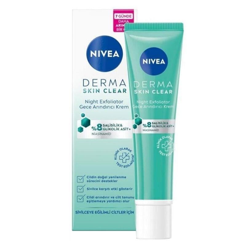 Yüz BakımNivea Gece Arındırıcı Krem 40 ml Derma Skın Clear