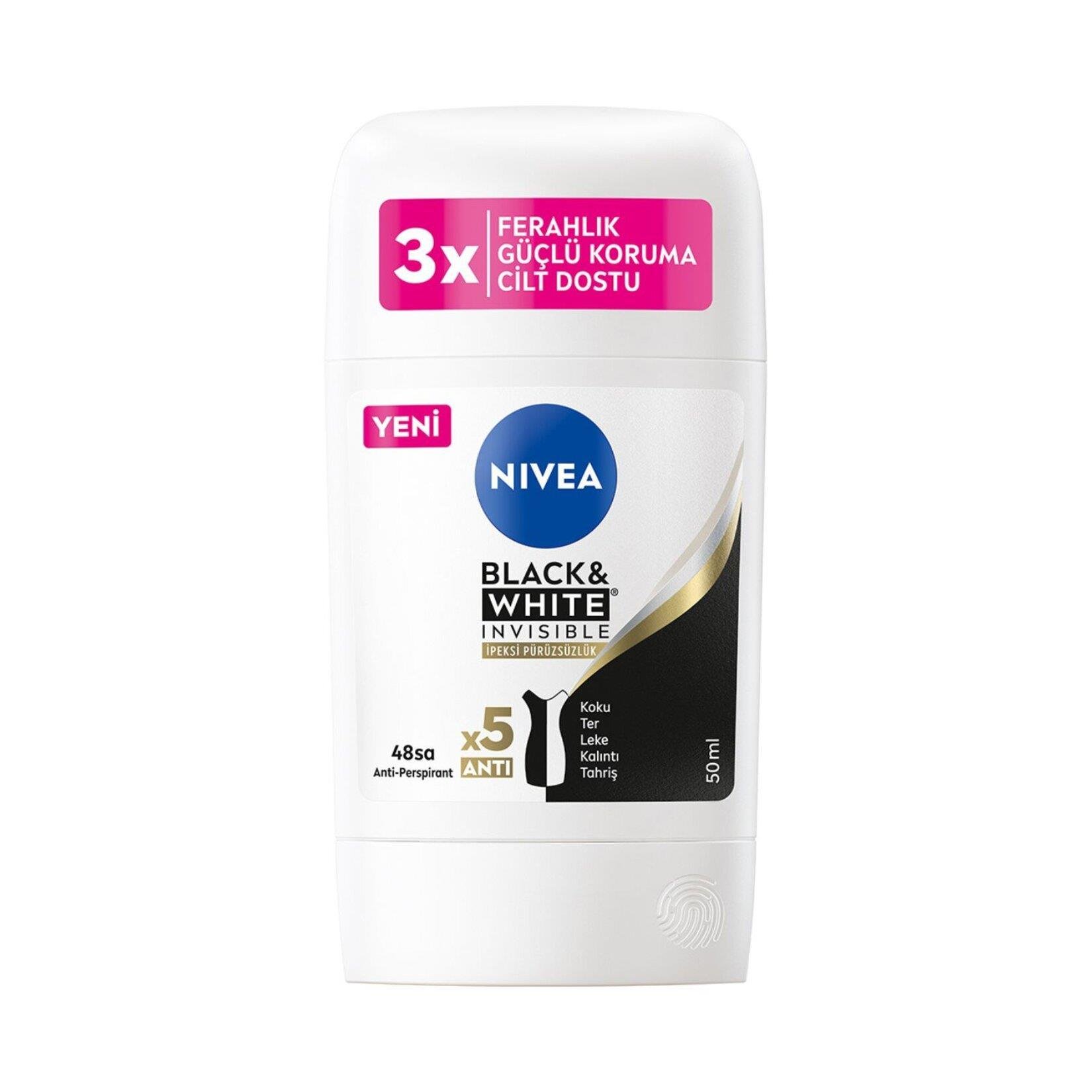 Kadın Roll OnNivea Kadın Stick Black & White Invisible 50 ml