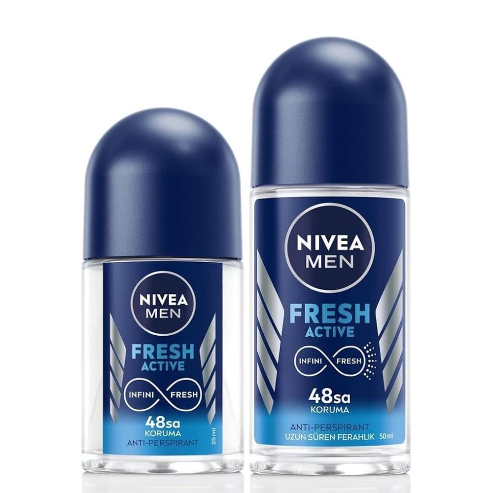 Erkek Roll OnNivea Roll On Erkek Fresh Active 50 Ml+25 Ml
