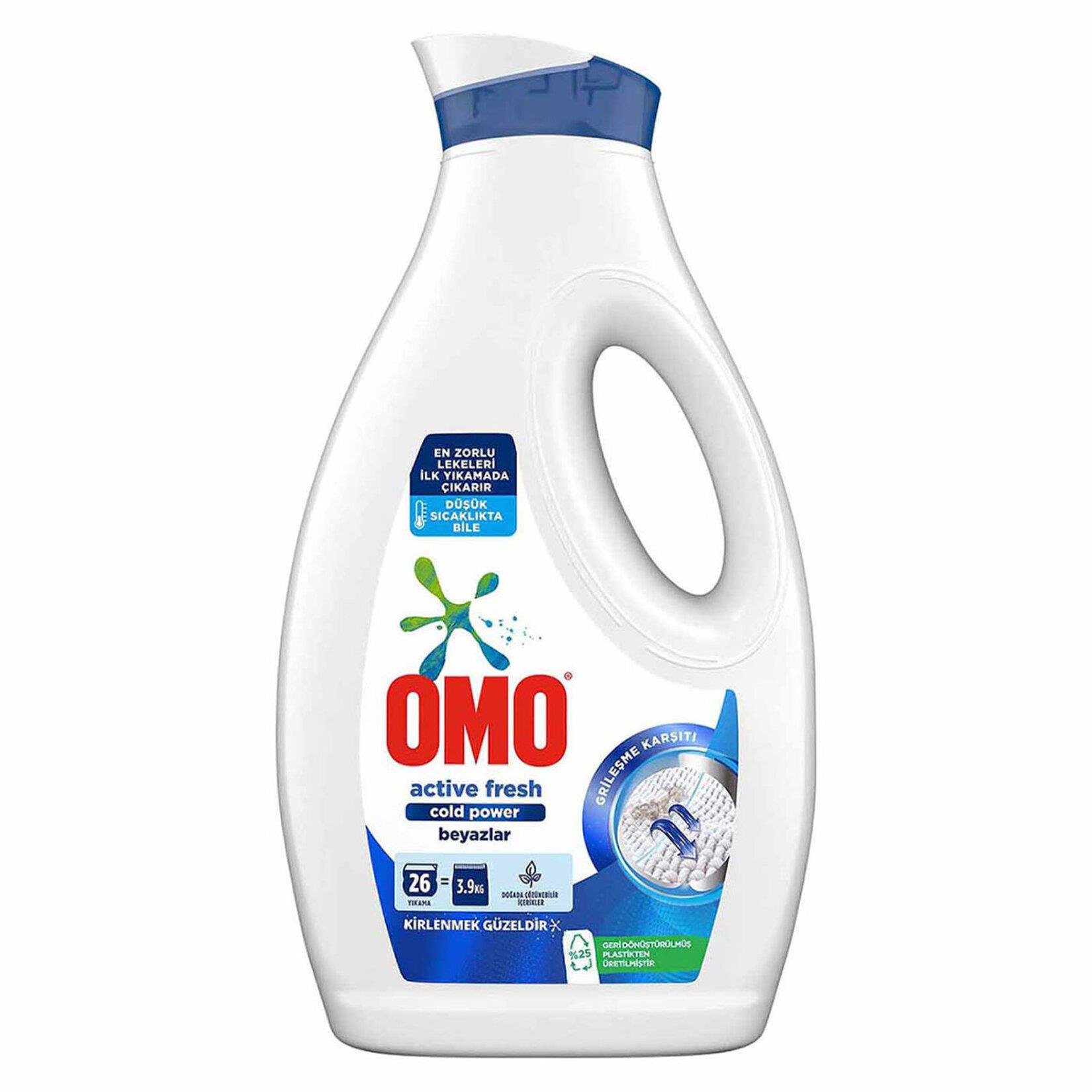Sıvı Çamaşır DeterjanıOmo Sıvı Deterjan Active Fresh Beyazlar 1690 Ml