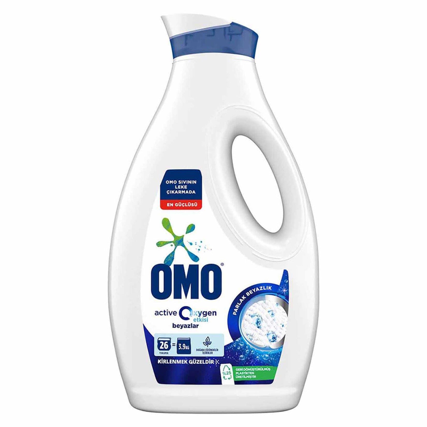 Sıvı Çamaşır DeterjanıOmo Sıvı Deterjan Active Oxygen Beyazlar 1690 Ml