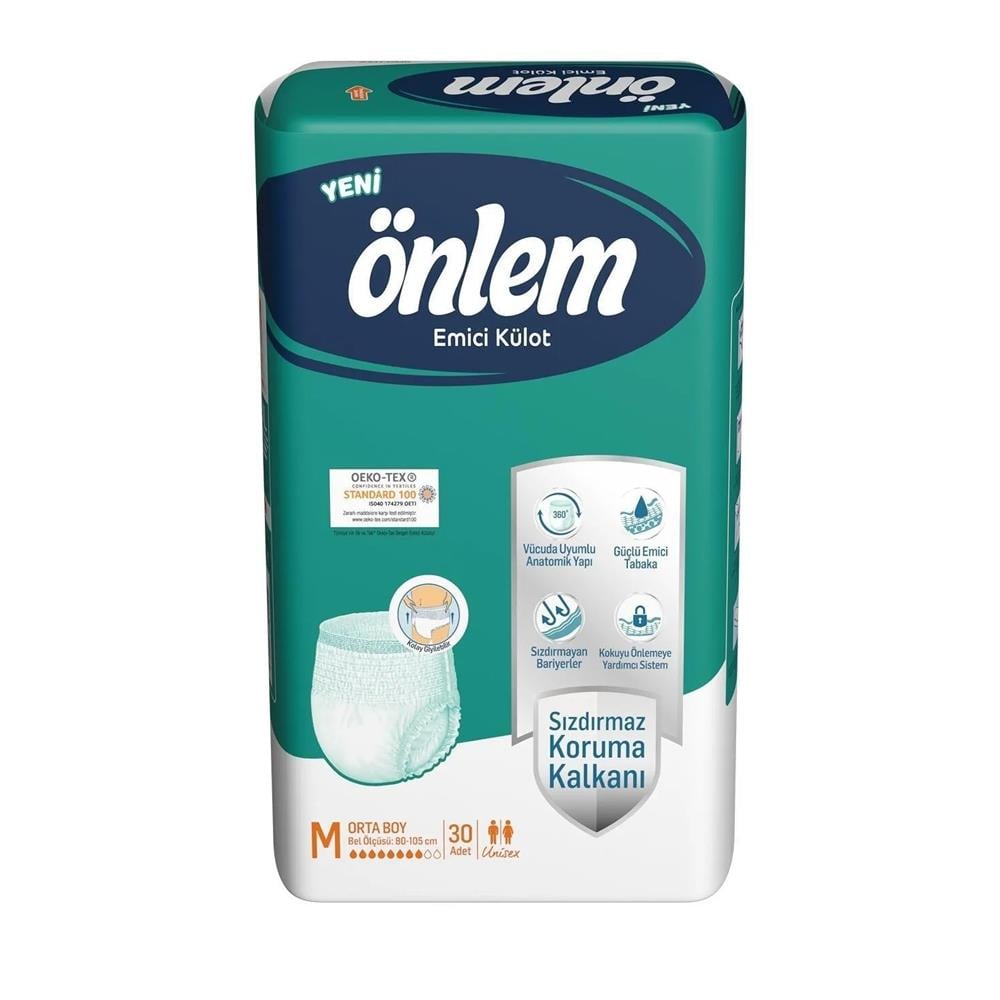 Hasta Bakım ÜrünleriÖnlem Emici Külot Hasta Bezi Orta Boy(Medium) 30 Adet