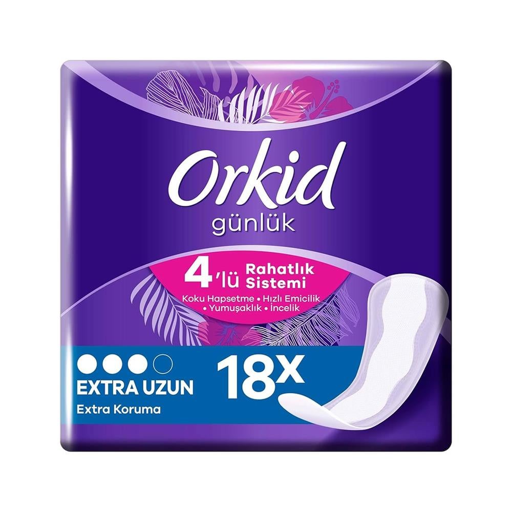 Günlük PedOrkid Günlük Extra Koruma Uzun 18 li Eko