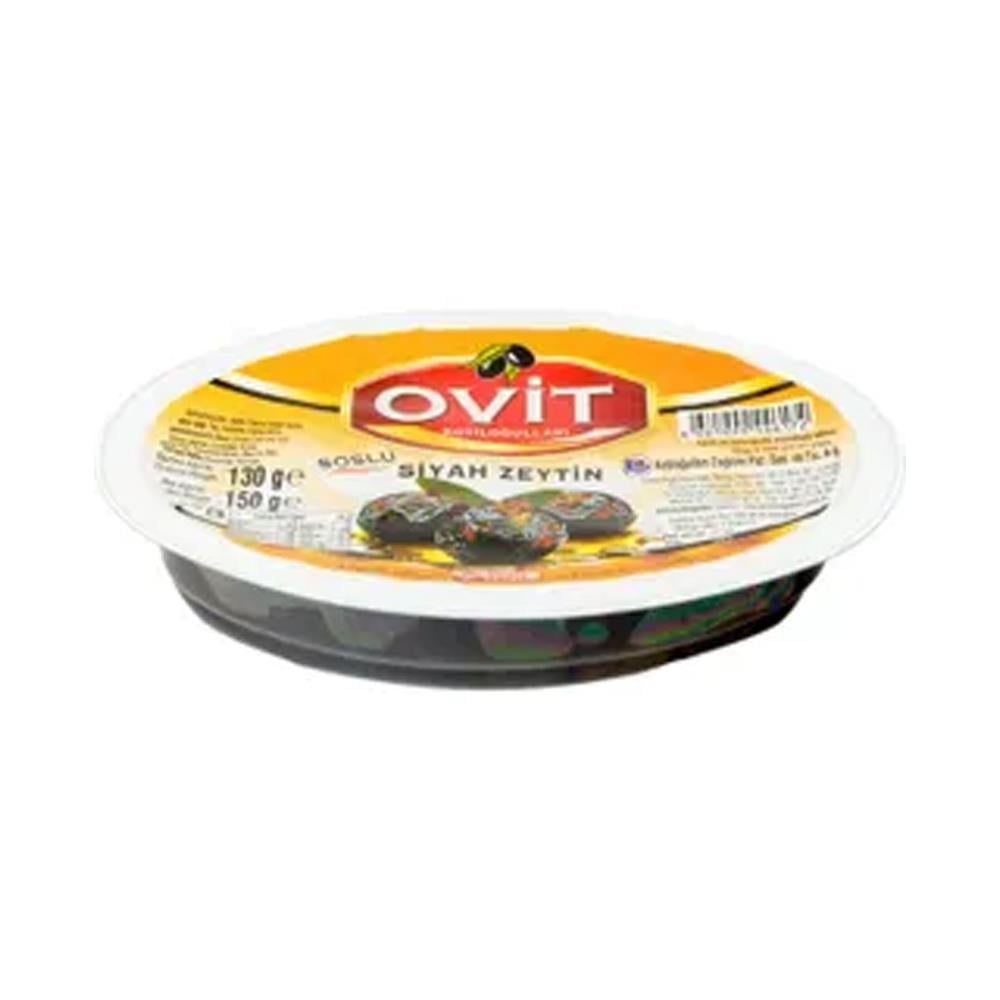 Siyah ZeytinOvit Yağlı Soslu Siyah Zeytin 150 gr Vakumlu
