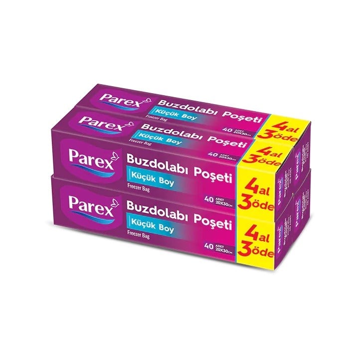 Buzdolabı PoşetiParex Buzdolabı Poşeti Küçük Boy 20*30 cm 40 lı 4 al 3 öde