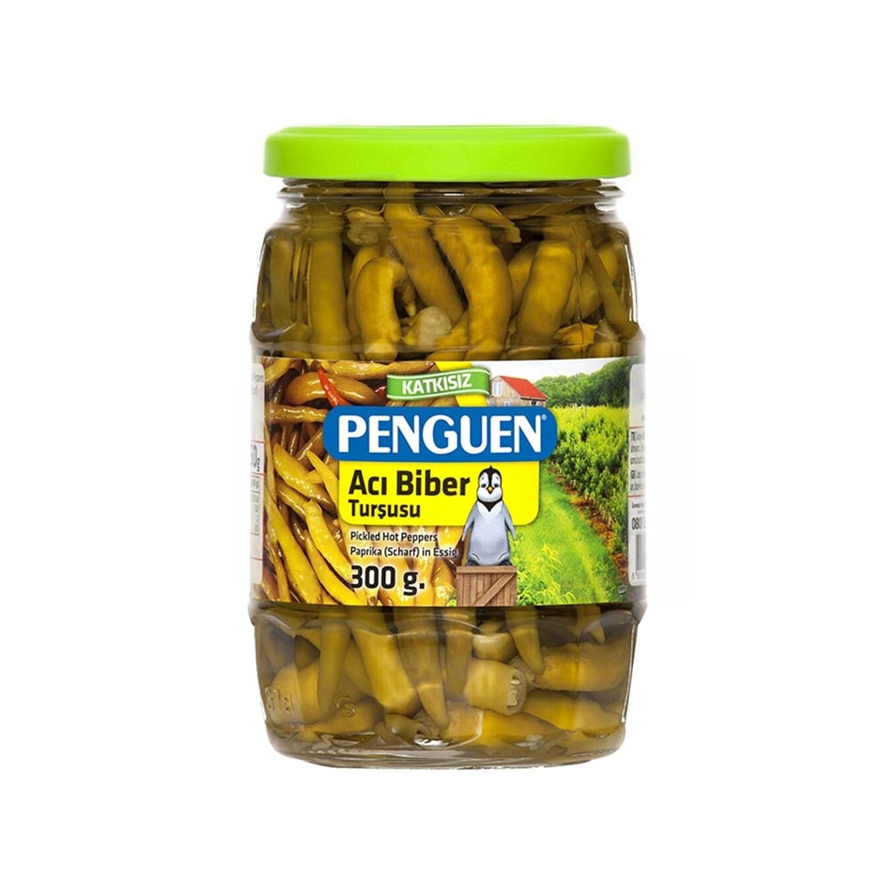 Penguen Turşu Acı Biber Cam 300 Gr