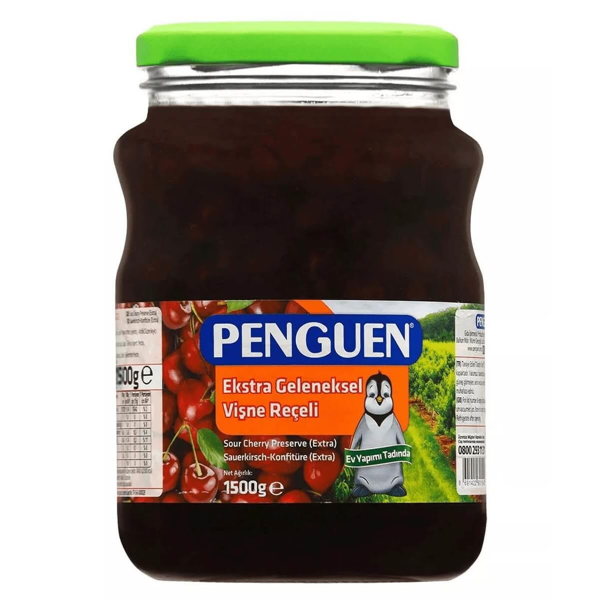 Penguen Vişne Reçeli 1500 Gr Cam