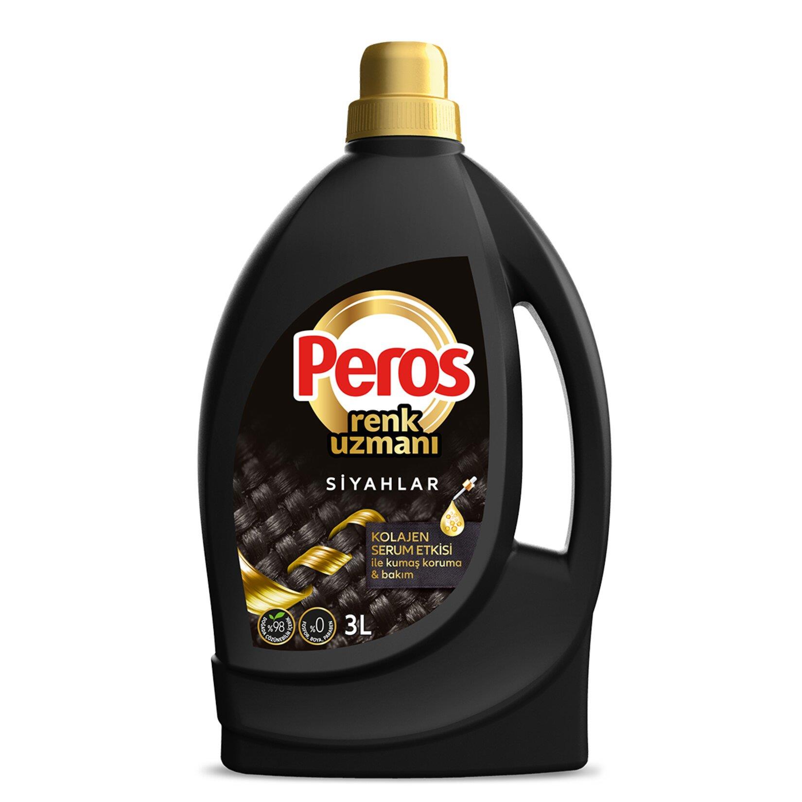 Sıvı Çamaşır DeterjanıPeros Sıvı Çamaşır Deterjanı Siyahlar 3 lt