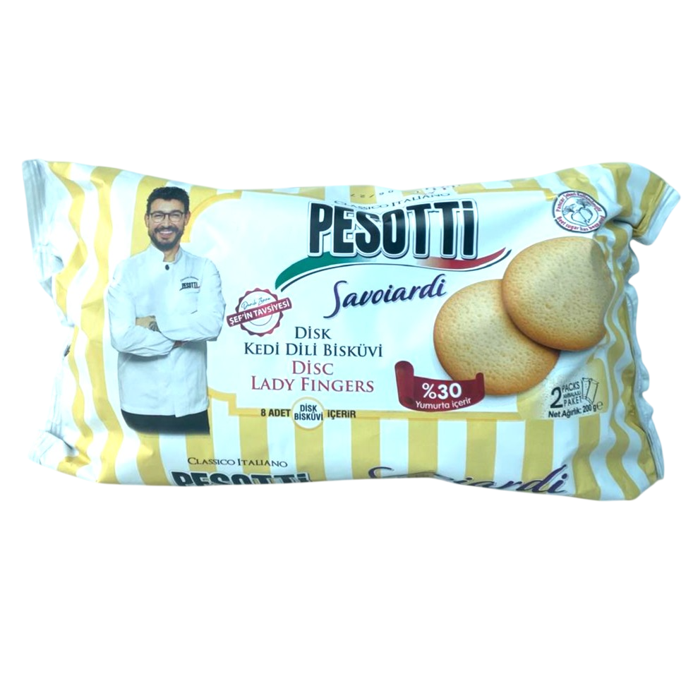 Pasta TabanıPesotti Savoiardi Kedi Dili Büsküvi Disk 200 gr