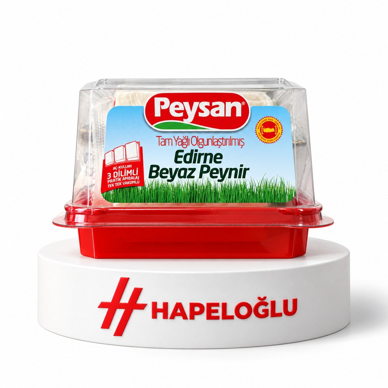 İnek PeyniriPeysan Edirne Klasik Beyaz Peynir Tam Yağlı 3 Dilim 425 g