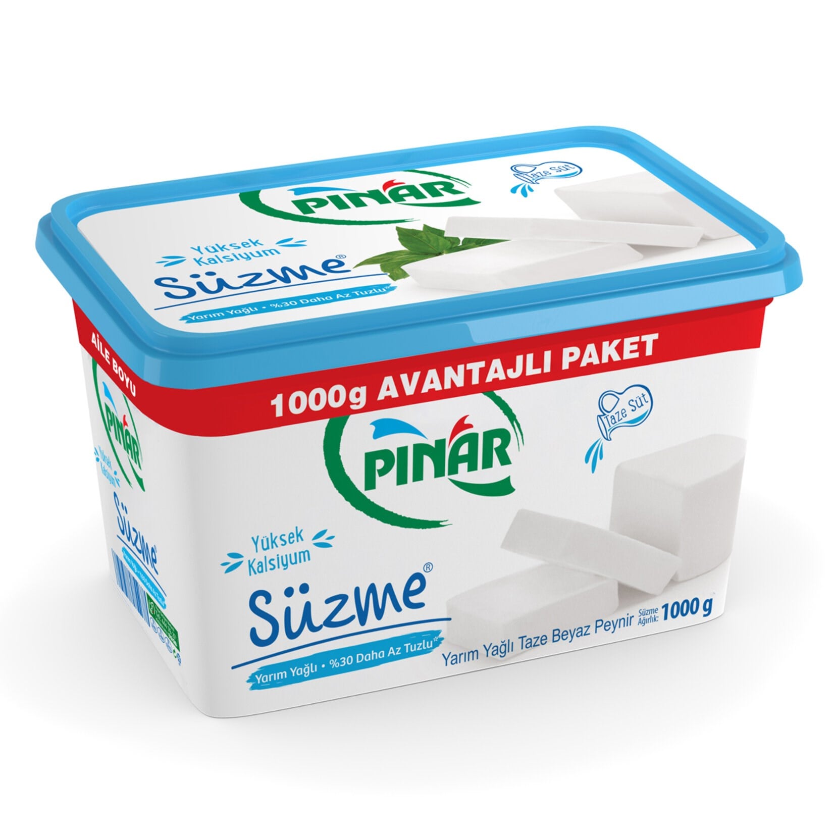 Süzme PeynirPınar Az Yağlı Az Tuzlu 1 kg Süzme Peynir